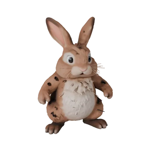 Cartoon Rabbit 3D Model - Stylized Asset for Animation | PBR