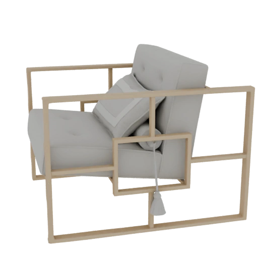 Modern Geometric Armchair 3D Model