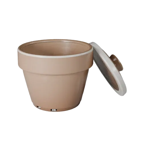 Minimal Plant Pot 3D model, three-quarter front view, Unity viewport, showing ceramic, recognizable everyday shapes.
