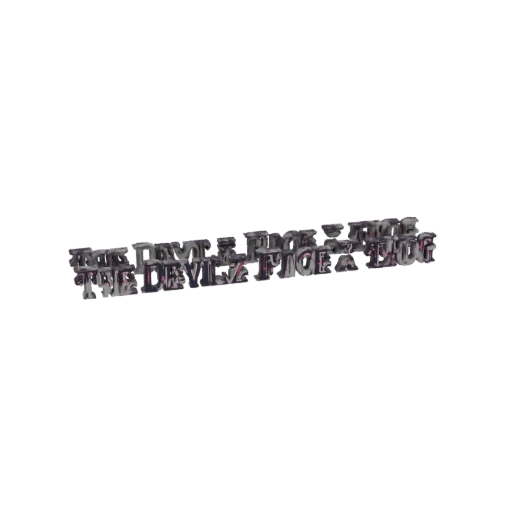 The Devil's Face 3D Text