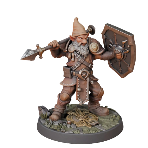 Gnomo Bardo Collezionabile per RPG | Pacchetto Display Asset 3D