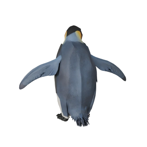 Low Poly Kaiserpinguin 3D Modell - Unity Game Asset mit FBX