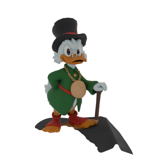 Scrooge McDuck with Cane 3D Model