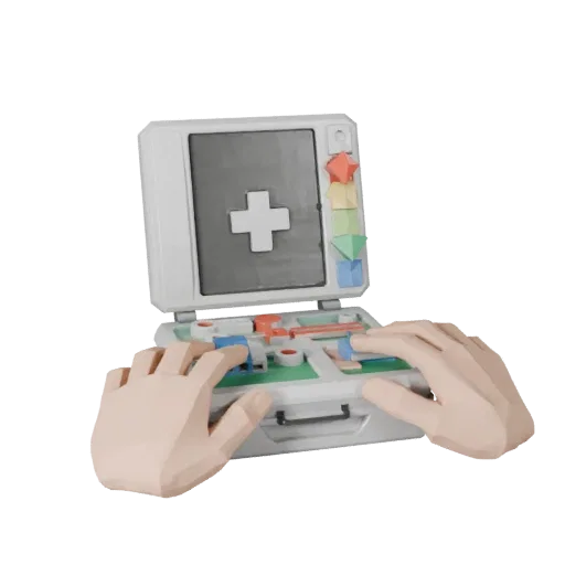 First Aid Suture Trainer Low Poly 3D model, game viewport three-quarter view, showing neutral plastics, form detail.