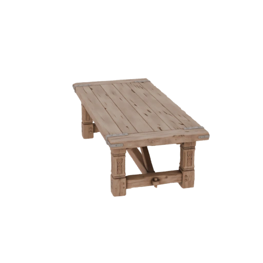 Rustic Farmhouse Coffee Table 3D Model