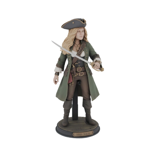 Female Pirate Captain Figurine