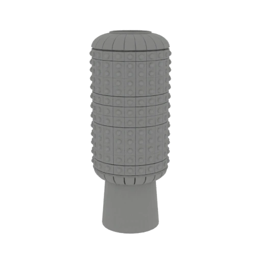 Modular Cylindrical Water Tower with Brick Texture