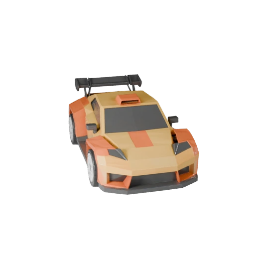 Modelo 3D de Carro de Rally Baixo Poli para Unity & Unreal PBR Asset (Legacy)