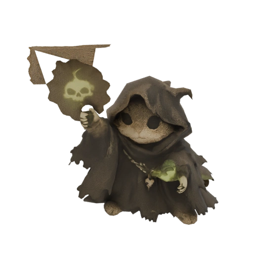 Grim Reaper Cat Miniature