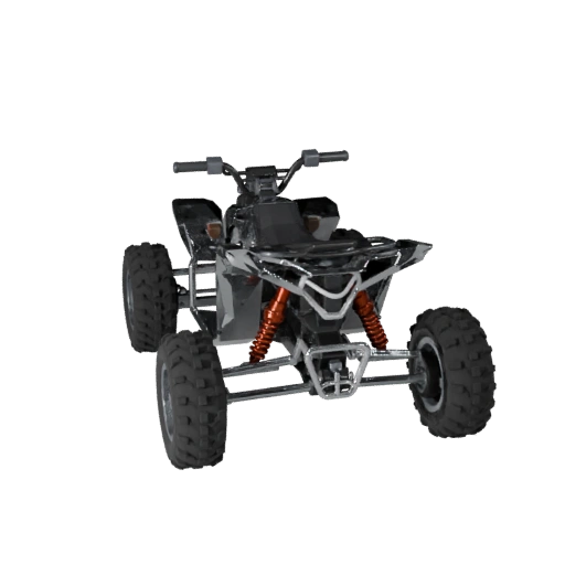 Modelo 3D de Quad ATV Poligonal Bajo para Unity y Unreal