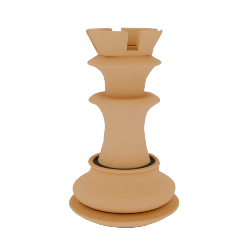 White Chess Rook 3D Model