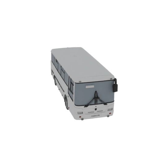 White Passenger Bus 3D Model