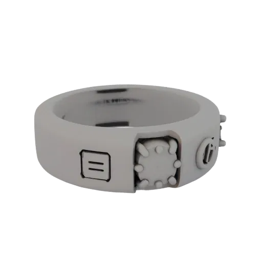 Solitaire Cocktail Ring scene ready 3D model, side view studio render, showing ring silhouette and surface contrast.