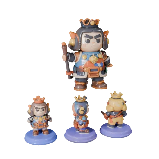 Vinyl Figurine stylized 3D model preview showing pose, three-quarter game view, toy proportion and material detail