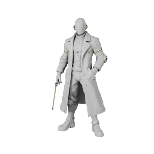 Modello Personaggio Scienziato NPC Arcane Cyberpunk - Modellato