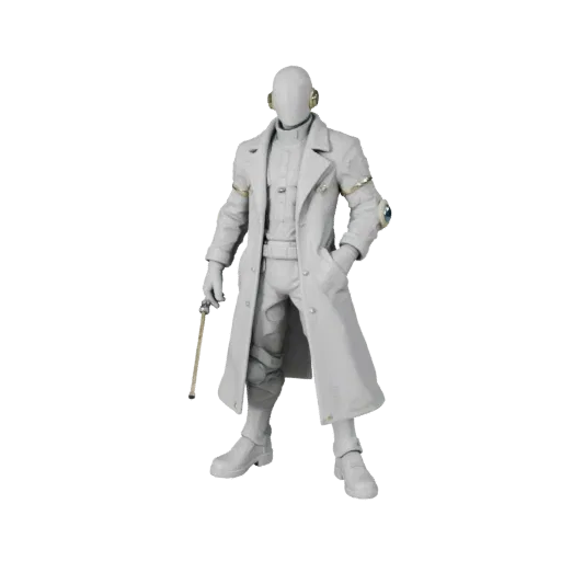 Cyberpunk Arcane NPC Scientist Character Model - Rigged