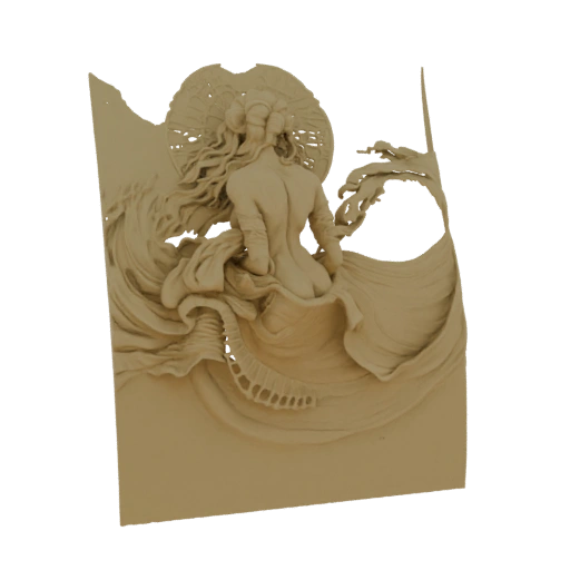 Baroque Woman with Flowing Drapery