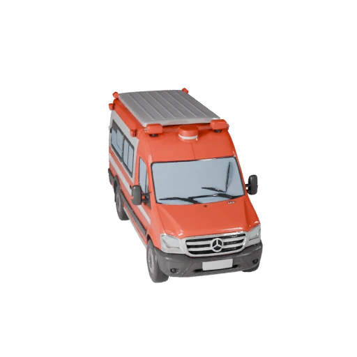 Modèle 3D d'ambulance prêt pour le jeu pour une utilisation en temps réel, actif PBR (Legacy)