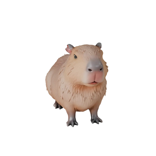 Modelo 3D de Capibara Caricatura - Activo Estilizado para Animación | PBR