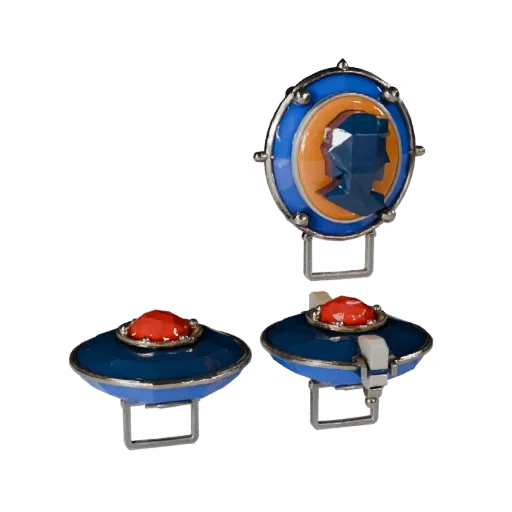 Vintage Cameo Brooch game ready 3D model, perspective studio render, showing brooch silhouette and surface contrast.