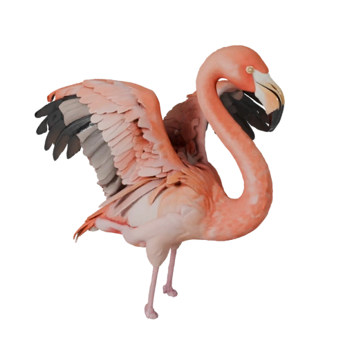 Modelo 3D de Flamengo para Unity - Asset Pronto para Jogo, FBX | Livre de Royalties