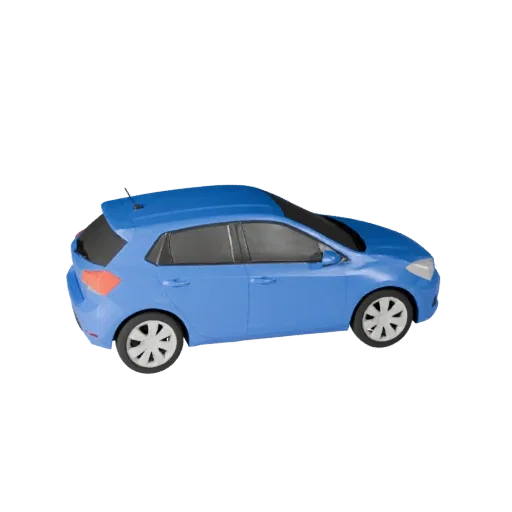 Modello 3D Low Poly Hatchback per Unity & Unreal PBR Asset