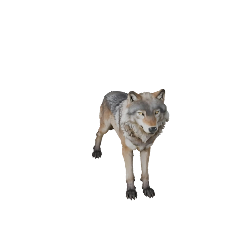 Modello 3D Lupo Artico per Unity - Asset Pronto per il Gioco, FBX | PBR