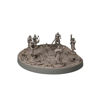 Dungeon Miniature Scene collectible 3D model preview showing layered parts, studio close-up view