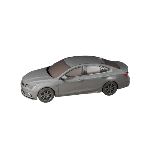 Printable Sedan STL 3D Model for Collectibles & Display