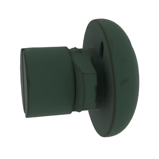Dark Green Knob with Flange