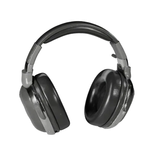 Studio Gaming Headset Modular 3D model, isometric modular kit view, showing soft ear pads, wearable scale.