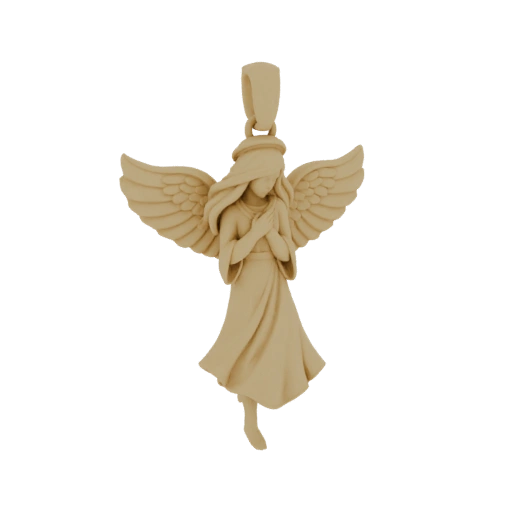 Praying Angel Pendant 3D Model