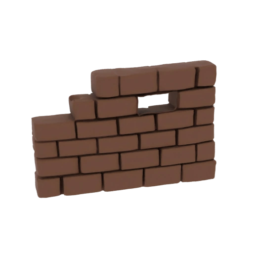 Broken Brick Wall Section