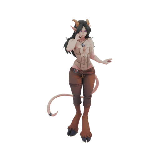 Fantasy Satyr Girl 3D Model