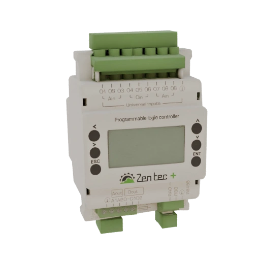 ZenTec+ Programmable Logic Controller with LCD Display and Terminal Blocks