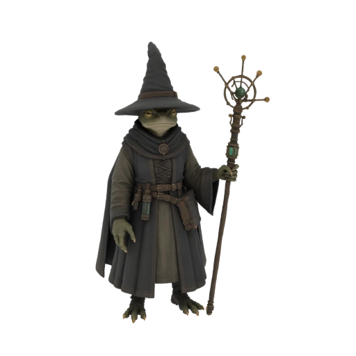 Frog Wizard 3D Model