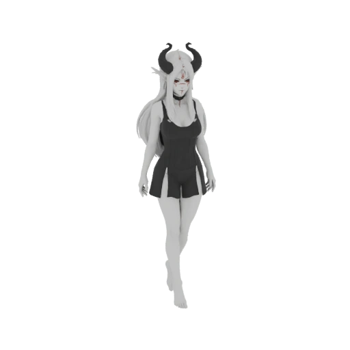 Demonic Elf Sorceress 3D Model