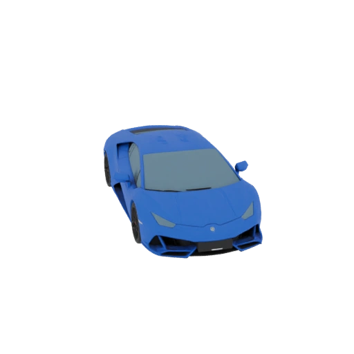 Blue Sports Car 3D Model