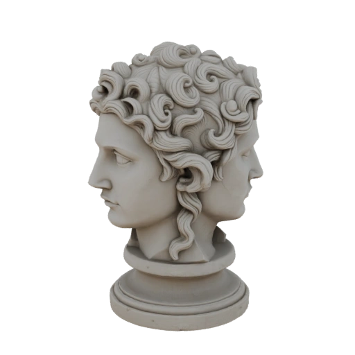 Two-faced bust in antique style