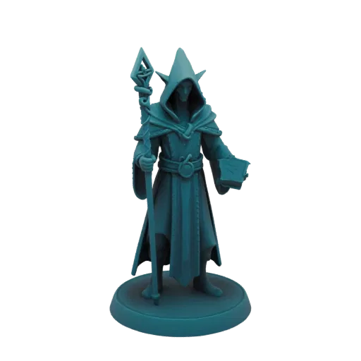Fantasy Gravebound Dark Elf Wizard Miniature STL