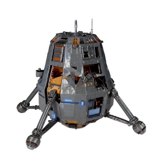 Modulo Lunare Low Poly 3D Model per Giochi Unity & Unreal