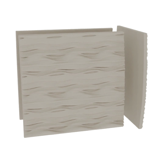 Textured Wave Panel 3D Model