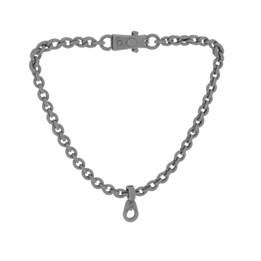 Chain Necklace render detail 3D model, studio profile shot, highlighting necklace form and finish detail.