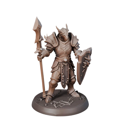 Paladino Dragonborn Stampabile Eroe RPG | Asset di Stampa STL