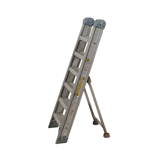 Construction Ladder Modular 3D model, isometric modular kit view, showing concrete, site-ready silhouettes.