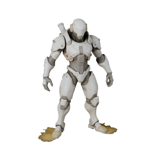 Modello Personaggio Caccia Nemico Cyberpunk - Rigging