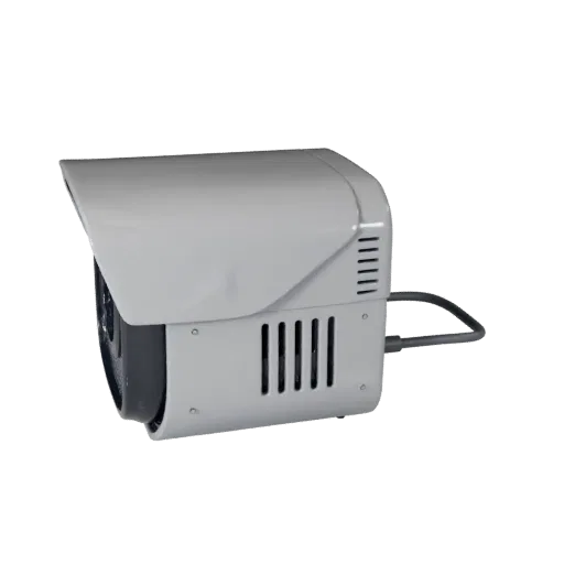 Minimal Security Camera Stylized 3D model, stylized isometric render, showing white plastic, compact device geometry.