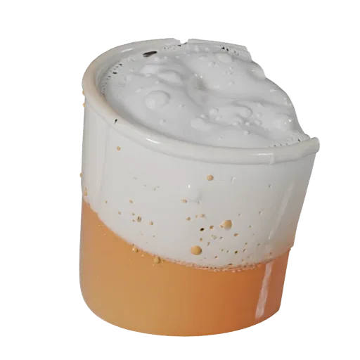 Sparkling Tea Mug High Poly 3D model, close-up studio render, showing glass, container shape.