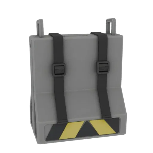 Site Safety Traffic Barrier Printable 3D model, isometric STL render, showing concrete, site-ready silhouettes.