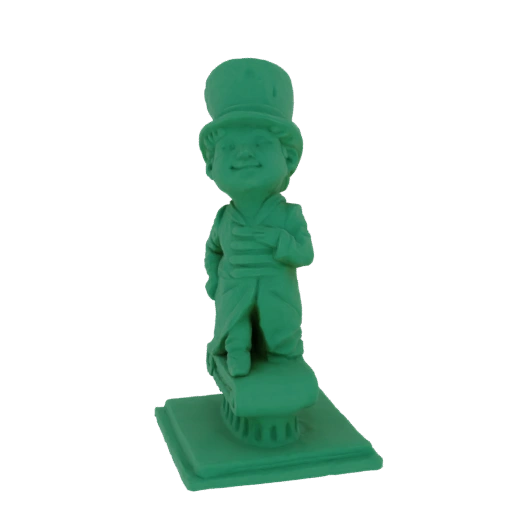 Green Top Hat Gentleman Figurine